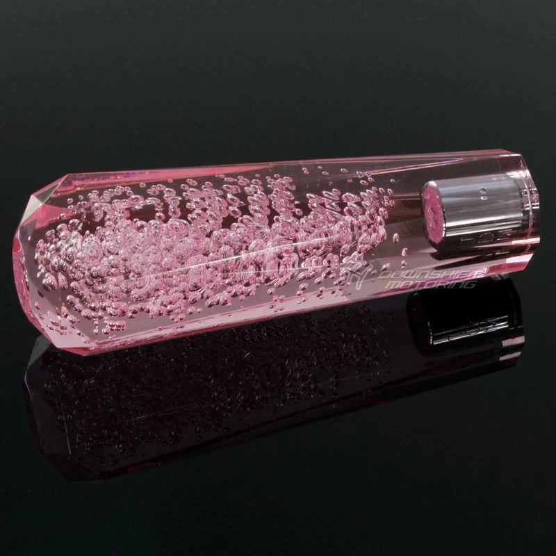 JDM VIP Diamante Cristal Manual Burbuja Cambio Perilla 150mm ROSA Para Honda Mazda Foto 2 de 4
