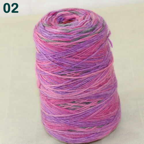 Vendita NUOVA 500g Filato Cono Scialle Grosso Scialle Sciarpa Lavorata a Mano Lana Arcobaleno Cashmere - Foto 19 di 47