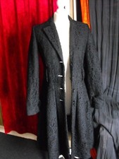 Black Lace Size 10 Used Coat Jacket Marks & Spencer Autograph Goth Alternative