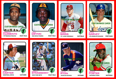 Hand Made BASEBALL Art Photo CARDS 103 Different 2.5'' x 3.5'' HOFers Stars U-PICK
