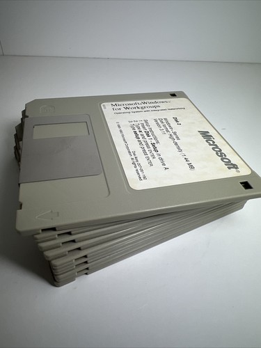 Microsoft Windows For Workgroups OS version 3.11, 3.5" disks Lot Vintage - Picture 12 of 15