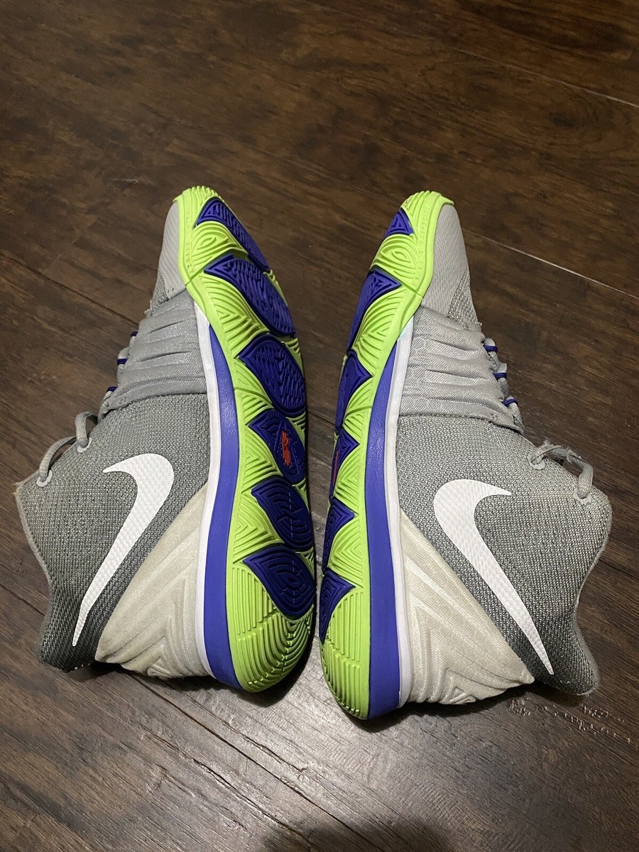 Nike Kyrie 5 V Wolf Grey Green Lime Size 7 Sneakers AQ2456