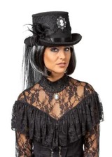 Steampunk Zylinder Hut Totengräber Gothic Vampir Kostüm Kleid Gothiczylinder