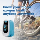SpO2 PR Finger tip Pulse Oximeter Blood Oxygen Heart Rate Monitor Pouch& Lanyard