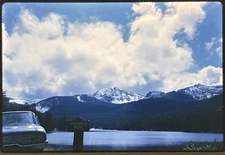 Vintage 1962 Kodachrome Slide - Top Notch Peak, Snowy Mountain View