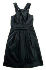 David's Bridal Classic Black Twist Neck Pocket Sheath Cocktail Cocktail Dress 4