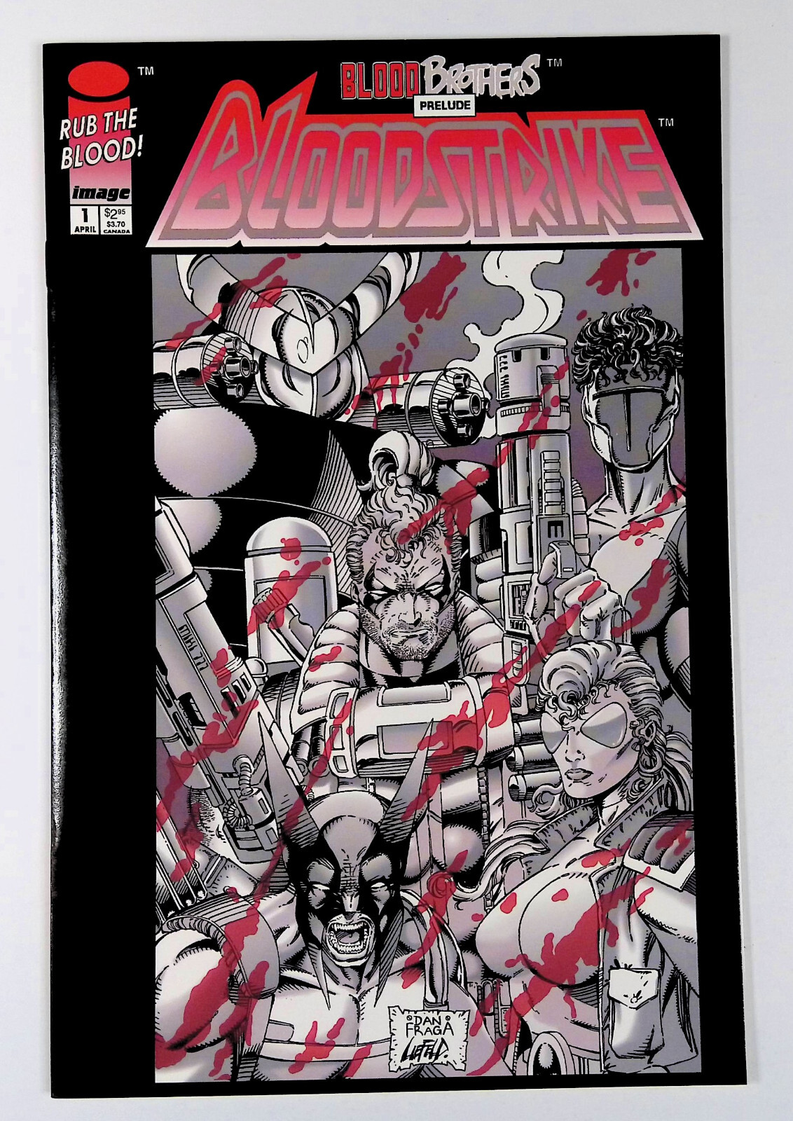 Bloodstrike 1 Rob Liefeld Rub the Blood Cover Image Comics