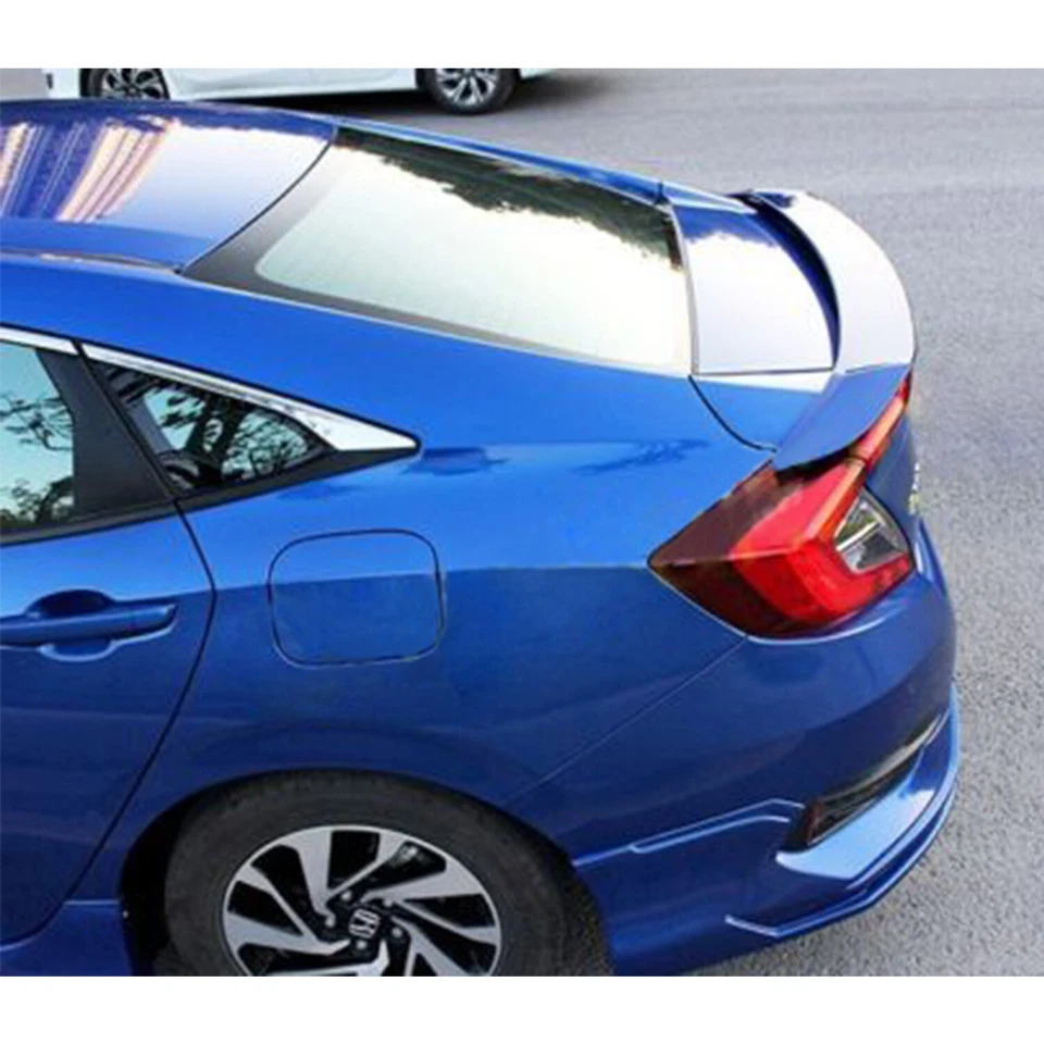 Fit 2016-2018 Honda Civic Light RS Rear Trunk Boot Lip Wing Spoiler w/ 3RD Light Foto 2 de 4
