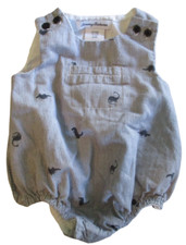 Tommy Bahama infant boys dinosaur black snapsuit one piece size 3/6 months