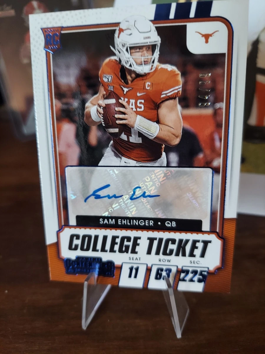 Sam Ehlinger COLTS ROOKIE COLLEGE TICKET JERSEY NUMBER 99