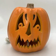 Vtg The Paper Magic Group Halloween FoamBlow Mold Pumpkin 9" Jack O Lantern 1998