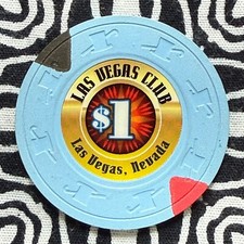 Las Vegas Club 1 Las Vegas, Nevada Poker Gaming Casino Chip V59
