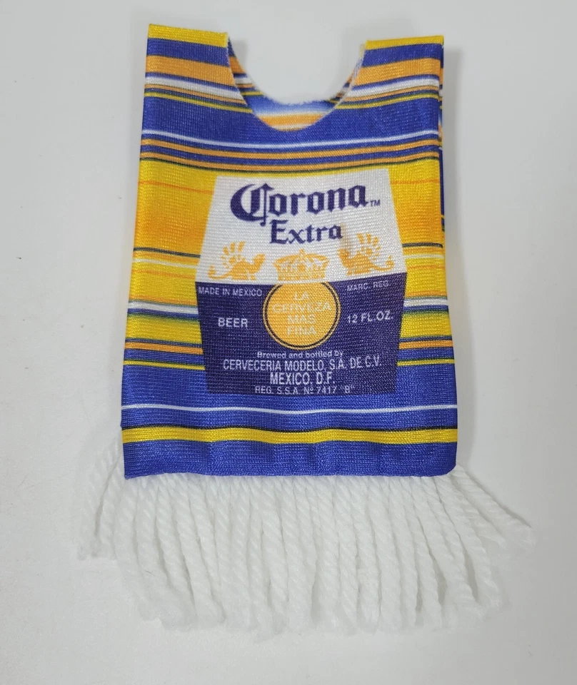 Juego de 2 ponchos enfriadores de botellas Serape a rayas fiesta cerveza corona Light Foto 2 de 4