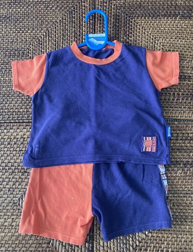Haut Manches Longues Rouge 100% Coton Debenhams Pour Bébé Garçon 3-6 Mois - Occasion Très Bon État