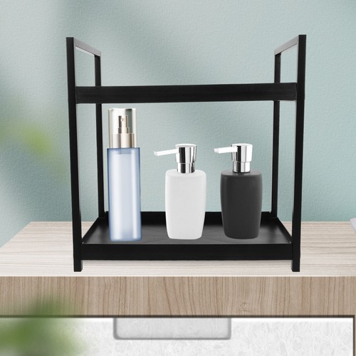 Doppelregal Badezimmer-Tablett Badezimmer-Arbeitsplatten-Organizer - Bild 9 von 12