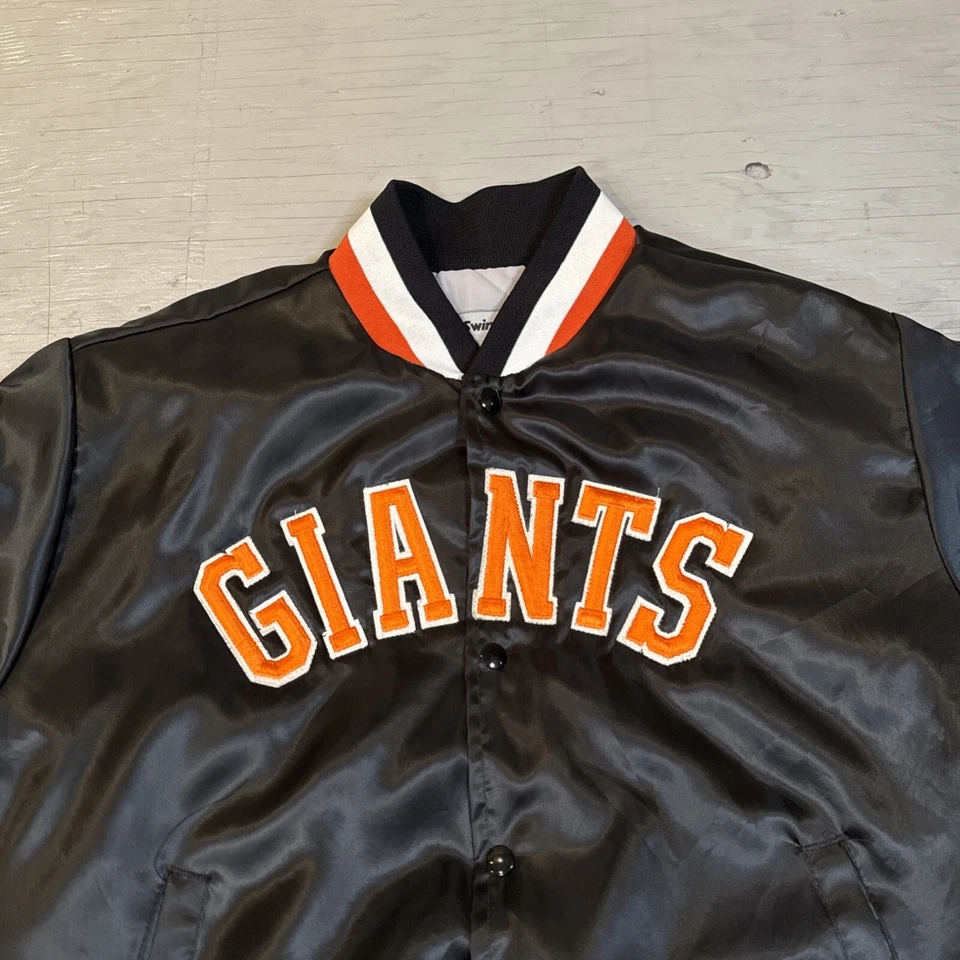 Vintage 80s MLB Swingster San Francisco SF Giants Satin Baseball Jacket Sz XL - Image 3 of 4