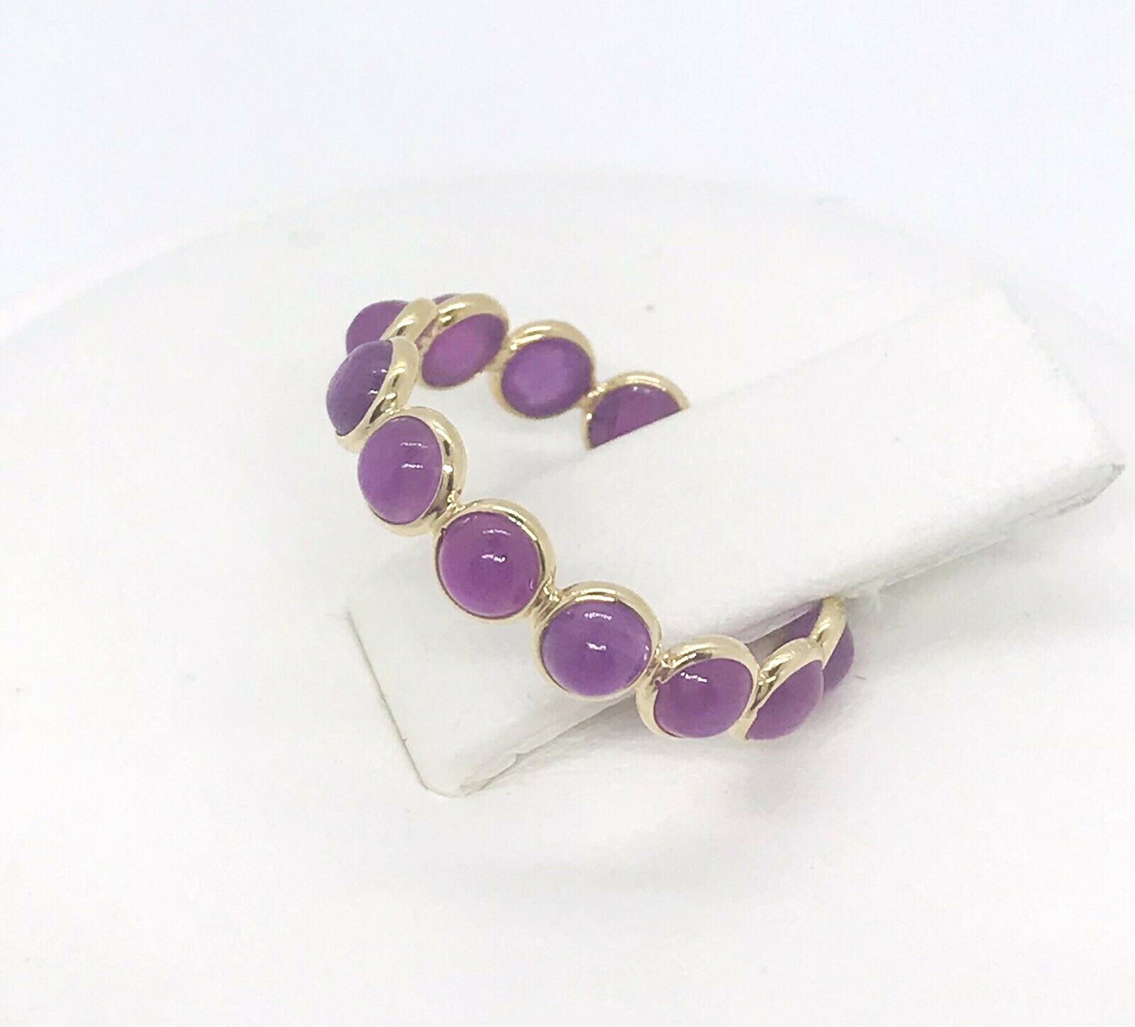 Ruby 18k Yellow Gold Eternity Stackable Wedding B… - image 8