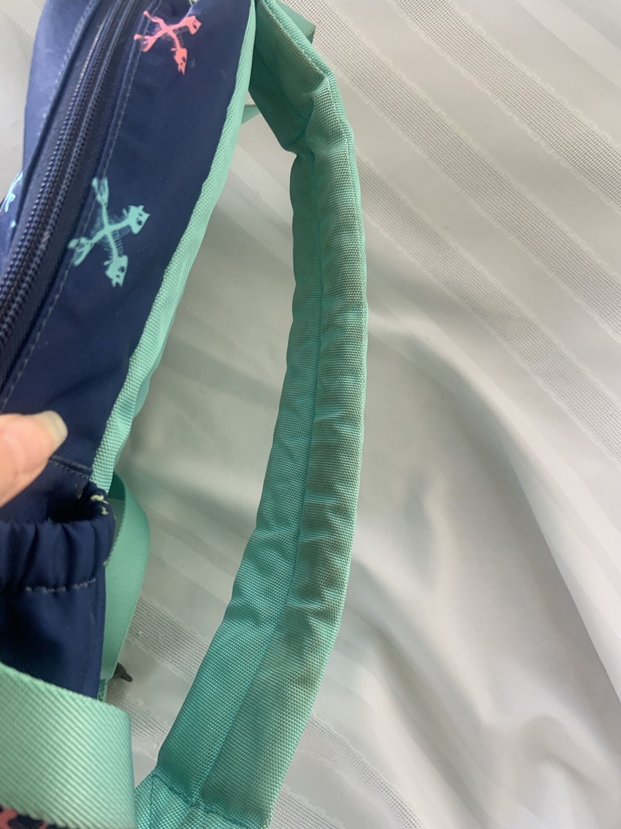 Vineyard Vines Green Fish Bones Backpack Vineyard Vines Backpack Navy Mint Green Fish Bones | eBay main image 4