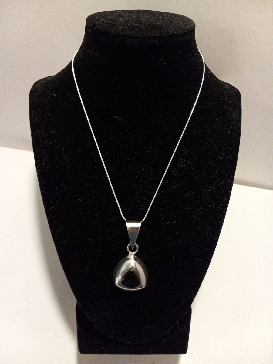 EGN 925 Mexican Silver pendant with black onix Necklace | eBay