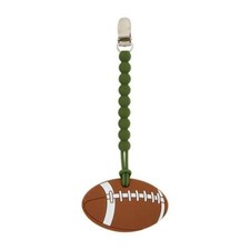 Mud Pie Football Clip On Silicone Teether