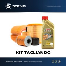 KIT TAGLIANDO 7 LT OLIO CASTROL 5W30+4 FILTRI JAGUAR S-TYPE 2.7 D 207CV DAL 2004