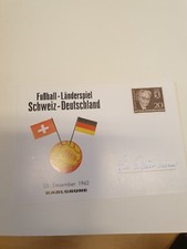 Bund Sonderkarte Fußball Länderspiel  Deutschland -Schweiz 23.12.1962 in Karlsru