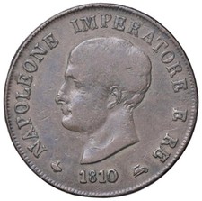 r75_083) MILANO Napoleone I Re d' Italia (1805-1814) 1 Soldo 1810