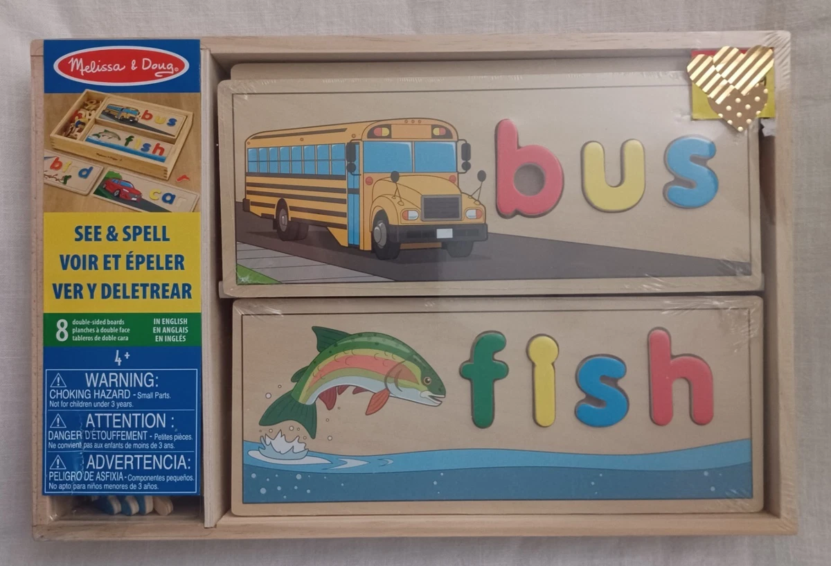 Melissa and doug wooden 2024 letters and spelling boards