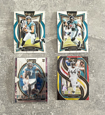 Panini Select 2024 NFL Jacksonville Jaguars 4 Karten Lot Rookie Lawrence