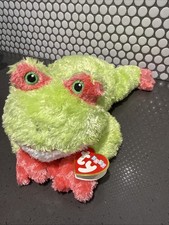 Baby Ty Snugglefrog Frog Plush Rattle Green 12" TySilk Soft Toy Stuffed Animal