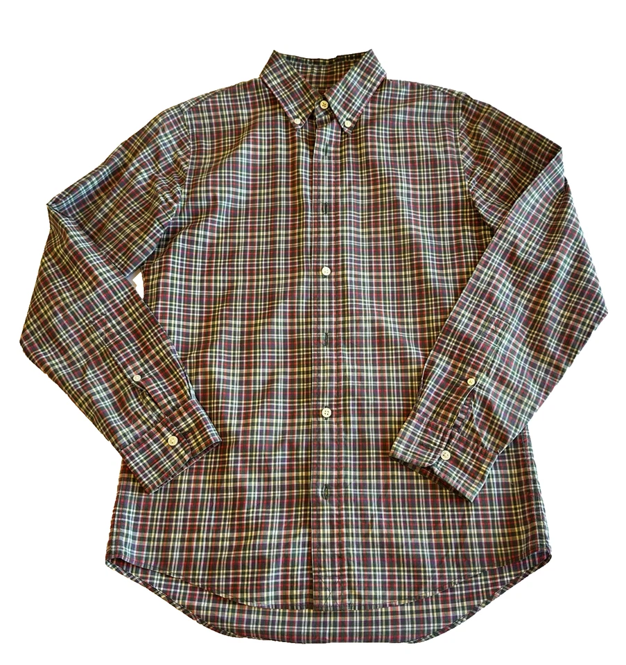 Jack Spade Multi-Color Plaid Button-Down Men's Shirt, 100% Cotton, SMALL, Mint - Image 4 of 4