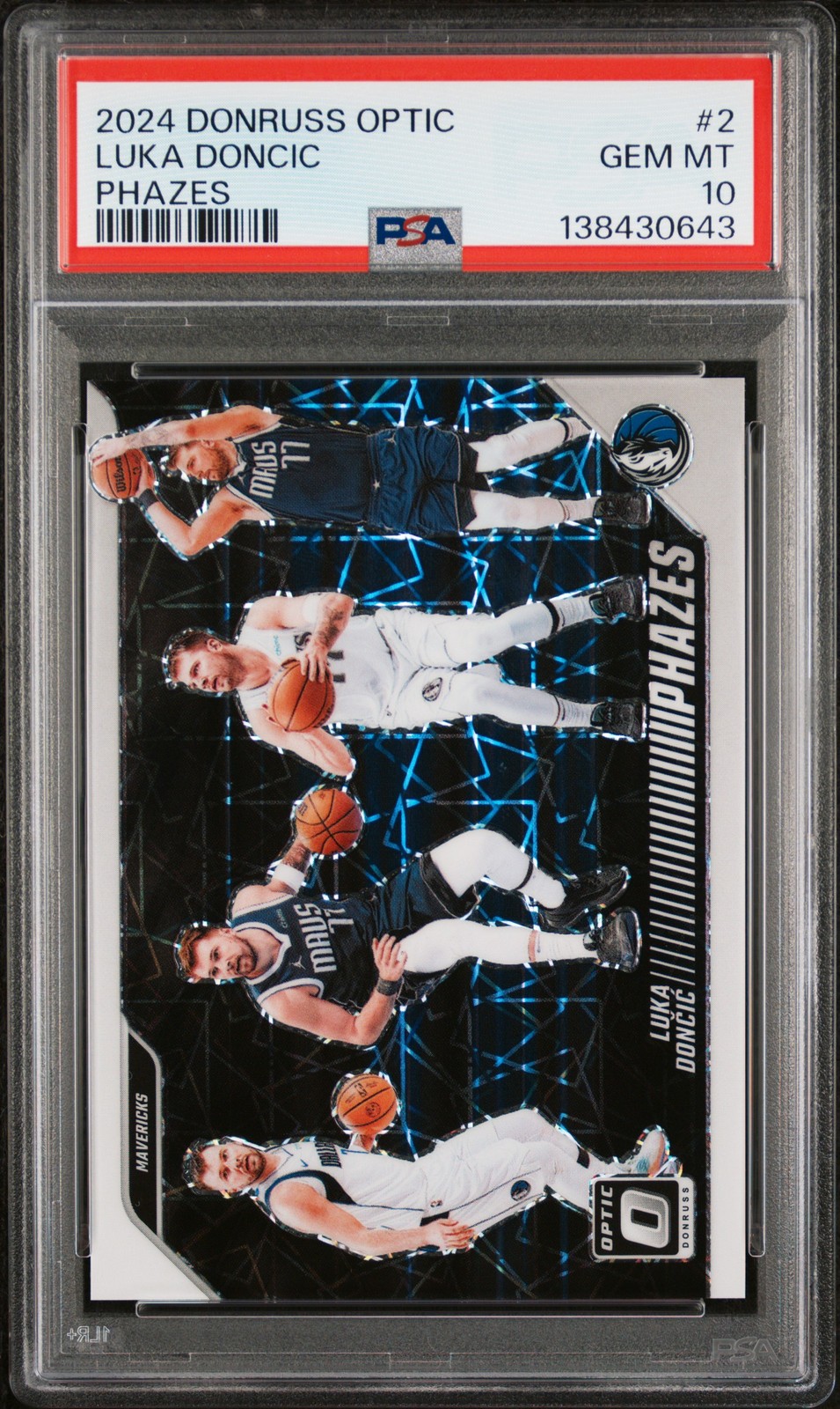 Luka Doncic 2024-25 Donruss Optic Phazes Case Hit SP PSA 10 #2