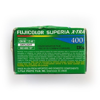 Fujifilm Fujicolor Superia X-Tra 400 35mm Color Film Box 12 Exp