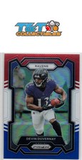 Devin Duvernay 2023 Panini Prizm Red White and Blue #23 Baltimore Ravens 23a
