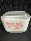 Vintage Pyrex Pink Gooseberry Refrigerator Dish With Lid #501 - Slight Damage