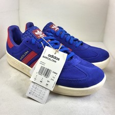 ADIDAS Barcelona Mens Trainers Suede Blue Red UK7 *NEW/UNUSED* (X409)
