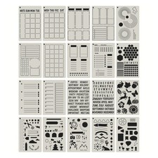 20Pcs A5 Planner Stencils 5 x7.5 Journal Stencils for Journal Notebook Diary