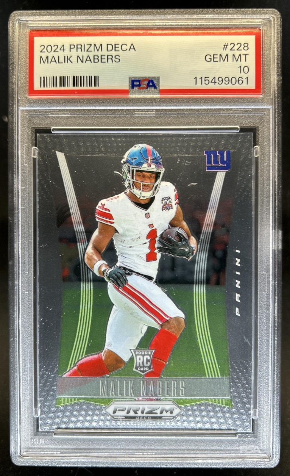 Malik Nabers Panini Prizm Deca #228 Base