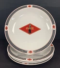 Coca-Cola by Gibson Black Diamond 10.5" Dinner Plate Red White - Set of 4 - VTG