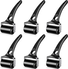 6 Pcs 2 Inches Rubber Roller Black Rubber Brayer Roller for Gluing Printing Ink