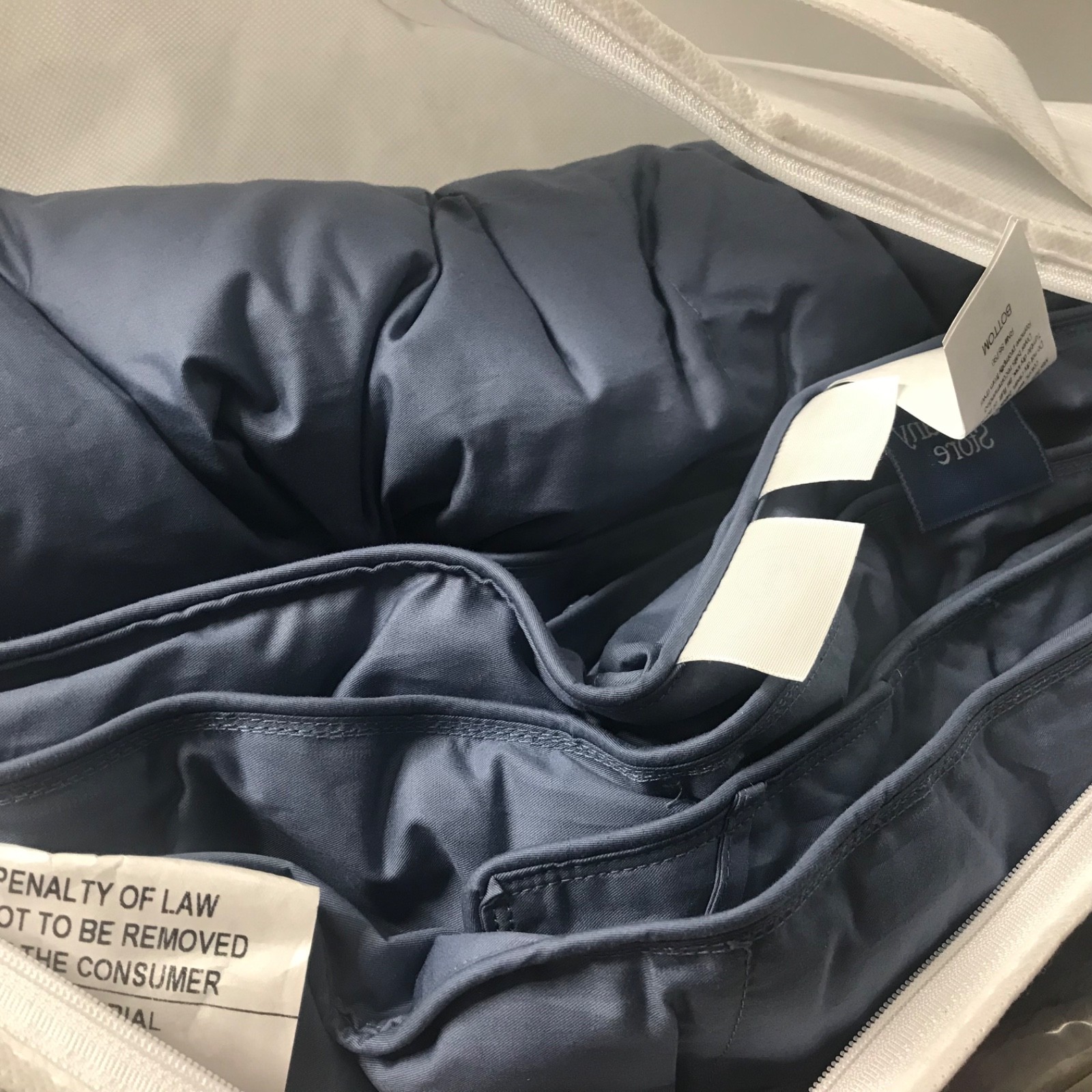 The Company Store LaCrosse LoftAire FULL Down Alternative Comforter Quilted Blue