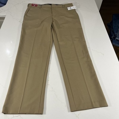 Van Heusen Flex Ultra Wrinkle Free Stretch Straight Fit Dress Pants Khaki 32x30