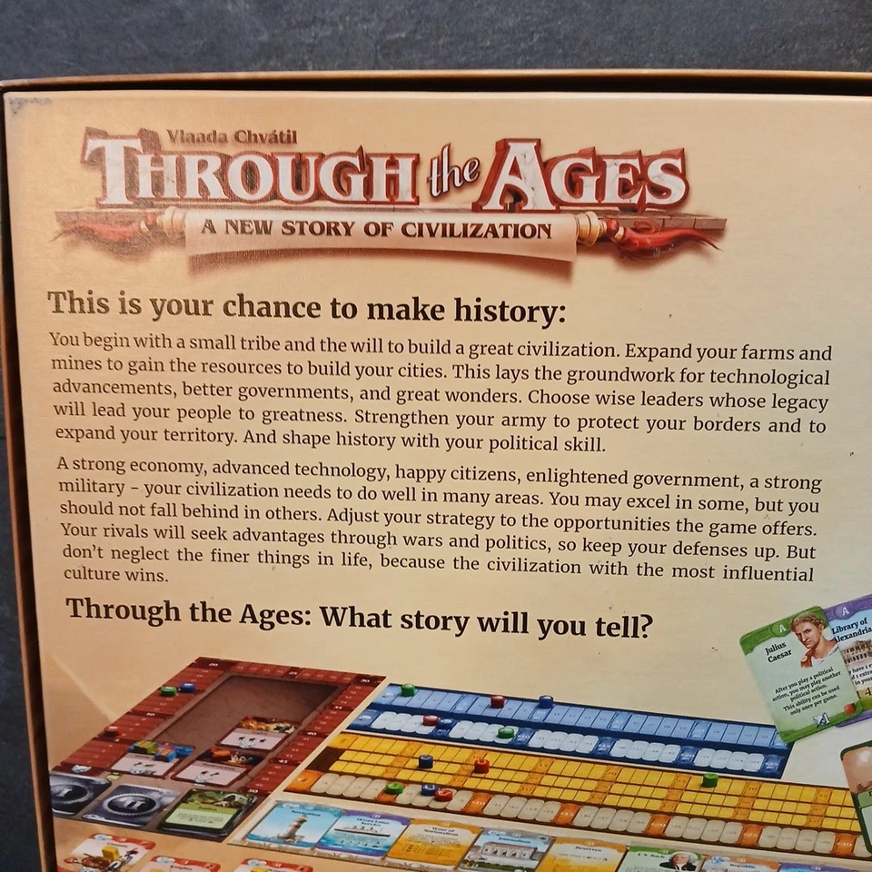 Through the Ages A New Story of Civilization Board Game 100% Complete VGC - Image 3 of 4