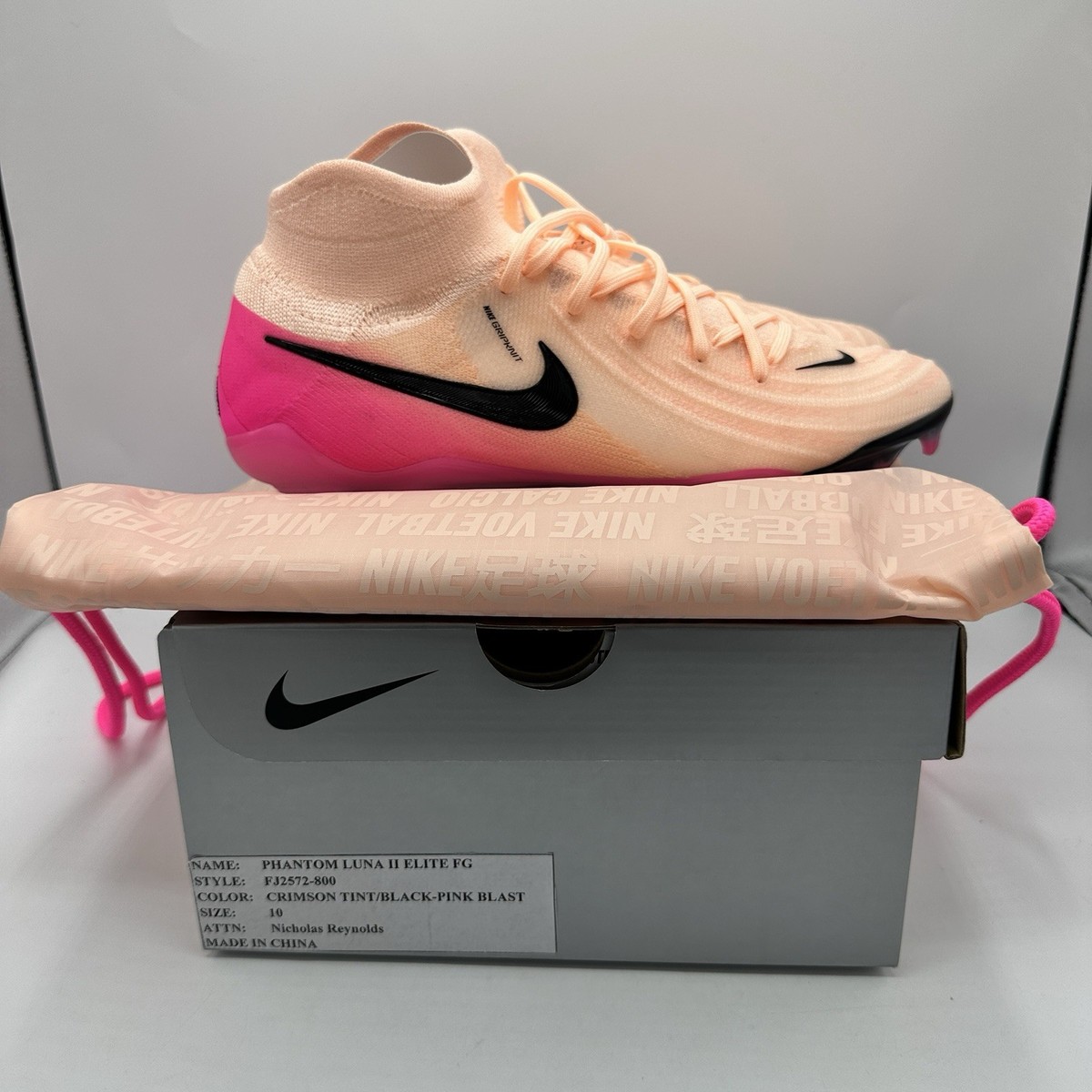 Men’s Size 9 Nike Phantom Luna 2 Elite FG Prism Pack Soccer Cleats FJ2572-800 Nike Phantom Luna 2 Elite Firm Ground Cleats Soccer FJ2572  main image 4
