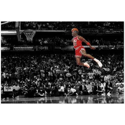 Michael Jordan Slam Dunk Contest Chicago Bulls Vintage Poster