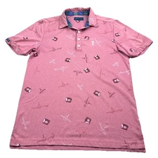 William Murray Golf Homeland Performance Polo Shirt Salmon  size Small