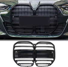 Grille - Front Kidney Grille Double Slats Glossy Black fits BMW 4 Series