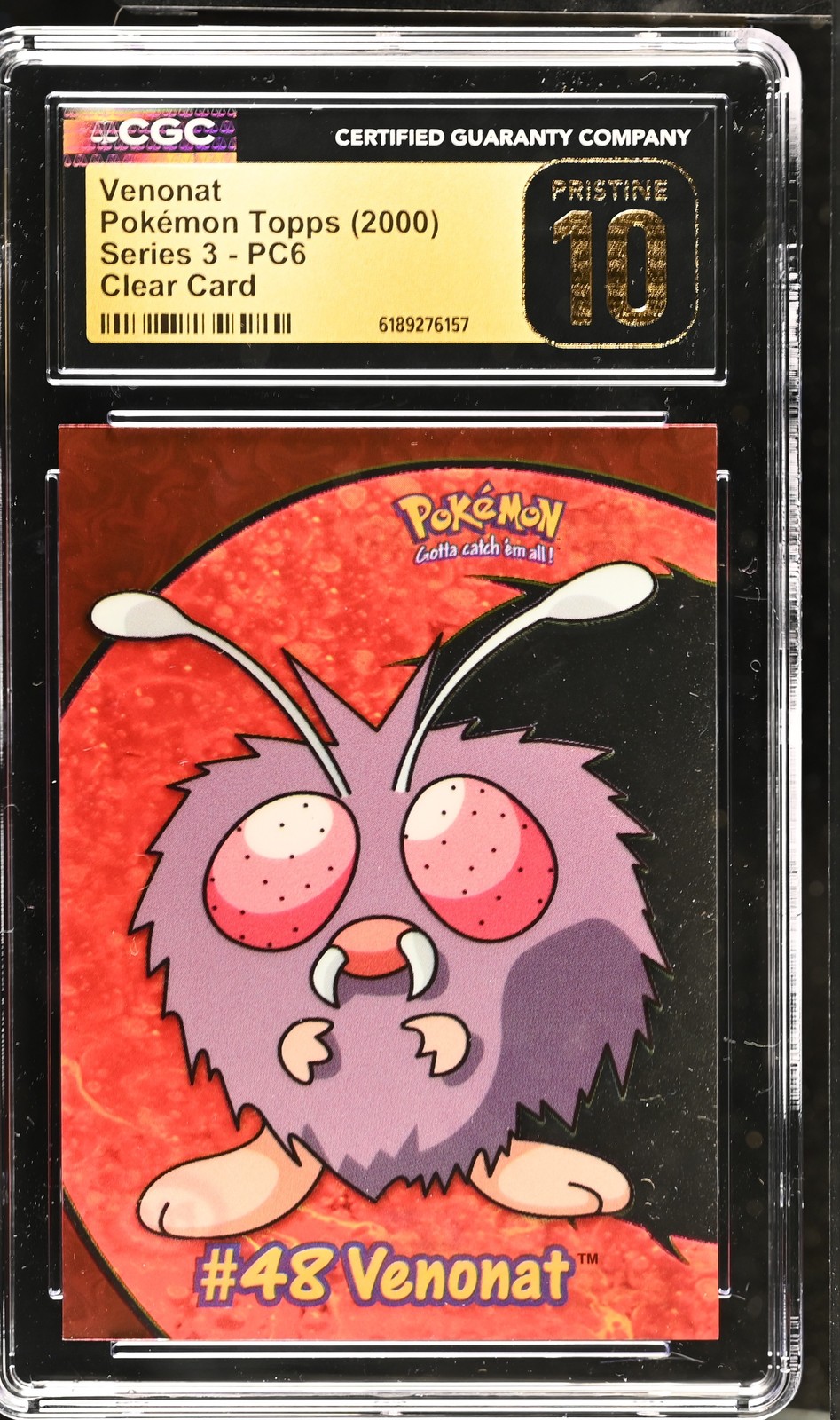 CGC 10 PRISTINE Venonat PC6 Series 3 Clear Card Pokemon Topps Card