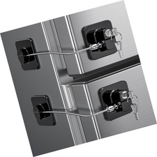 2 Pack Refrigerator Door Locks, Child Proof Fridge Lock for Kitchen Freezer, ...