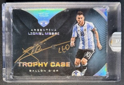 2018 Eminence Lionel Messi Trophy Case Diamond Auto White Box 1/1 Sealed!